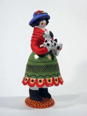 Figur, Frau mit Hund