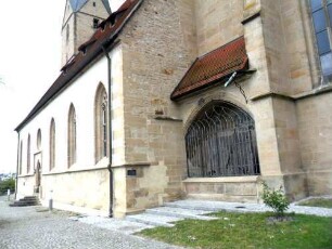 Alexanderkirche - Langhaus mit Choranschluß und Ölberg von Südosten über Kirchhof