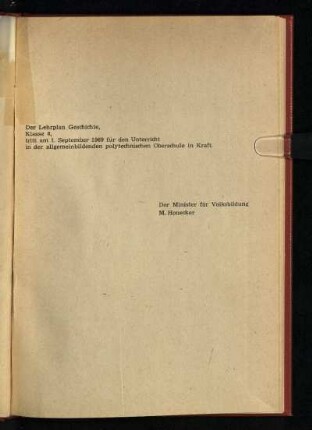 Der Lehrplan Geschichte ...