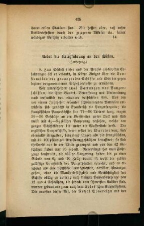 435-456, Ueber die Kriegführung an den Küsten (Fortsetzung)