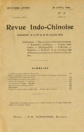 30 Avril 1905. No 8