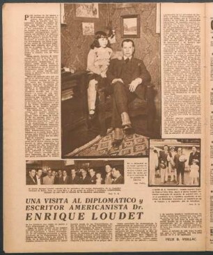 Una visita al diplomático y escritor americanista Dr. Enrique Loudet