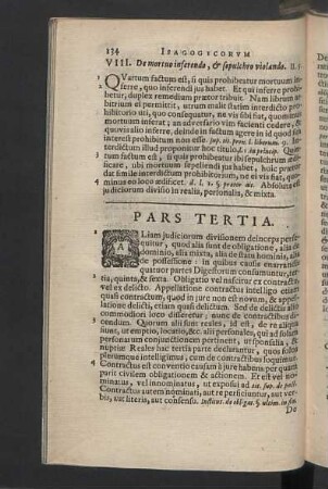 Pars Tertia.