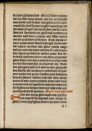 [E]Nde doe ihesus ghecruust ende ghestorven was ...