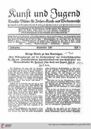 N.F. 7.1927 S. 201-206: Einige Worten zu den Vorträgen, [1]
