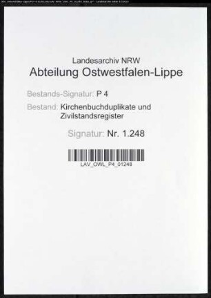 Kirchenbuchduplikat der evangelisch-reformierten Landgemeinde Iserlohn (GHT 1866). (Gemeinde: Iserlohn, evangelisch-reformierte Landgemeinde)