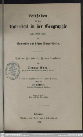 2: Leitfaden für den Unterricht in der Geographie