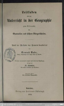 2: Leitfaden für den Unterricht in der Geographie