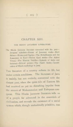 Chapter XIII. The Hindu Javanese Literature.