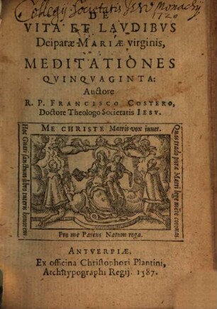 De vita ... Mariae ... meditationes quinquaginta