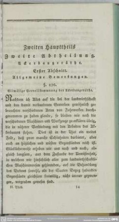Zweiten Haupttheils Zweite Abtheilung. Ackerbaugeräthe