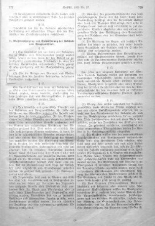 B. Wasserversorgung und Entwässerung der Gebäude und Baugrundstücke. (§ 12 - § 21)