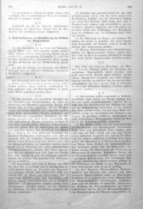 B. Wasserversorgung und Entwässerung der Gebäude und Baugrundstücke. (§ 12 - § 21)