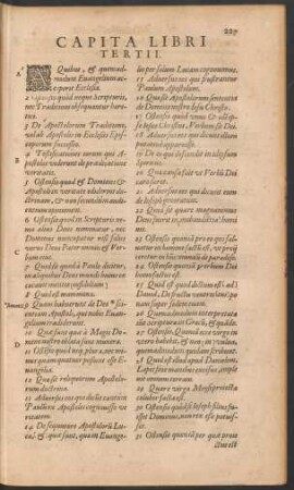 Capita Libri Tertii.