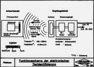 Funktionsschema der elektronischen Tieridentifizierung