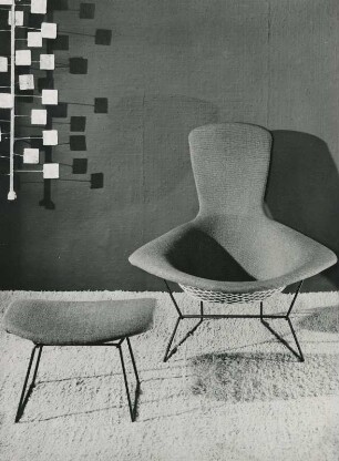 Sessel Mod. 423 + Hocker Mod. 424 von Harry Bertoia