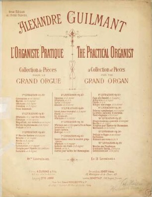 L' organiste pratique : collection de pièces pour le grand orgue, 10.e livraison (Op. 57)
