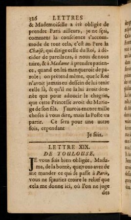 326-339, Lettre XIX.