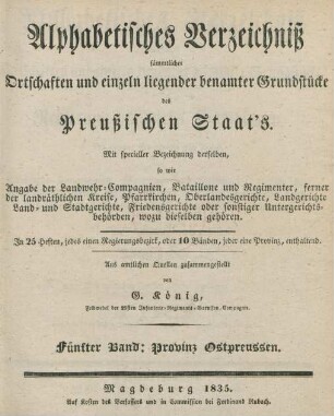 Bd. 5 = H. 12-13, H. 12: ... Regierungs-Bezirks Gumbinnen