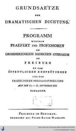 Grundsätze der dramatischen Dichtung