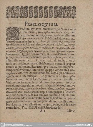 PRAELOQUIUM.