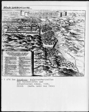 Aufeinandertreffen der kaiserlichen und schwedischen Armee