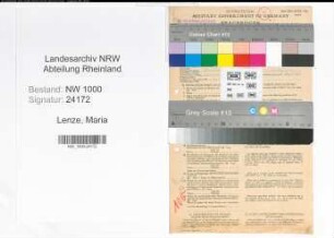 Entnazifizierung Maria Lenze, geb. 04.05.1917 (Stenotyp.)