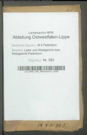 Beim Gericht hinterlegte Generalvollmachten, Bd. I