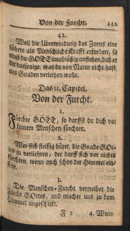 Das 11. Capitel. Von der Furcht