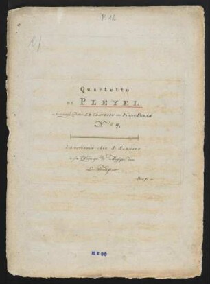 Quartetto pour le clavecin ou piano forte, Nr. 4