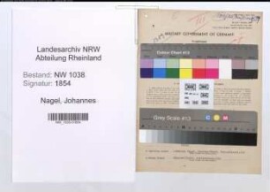 Entnazifizierung Johannes Nagel , geb. 20.01.1895 (Tabakwarenhaendler)