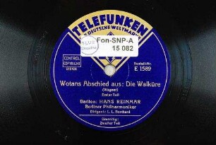 Wotans Abschied aus: Die Walküre : erster Teil / (Wagner)
