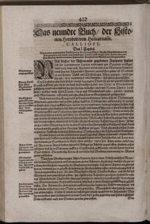 Das neundte Buch, der Historien [...] Calliope.