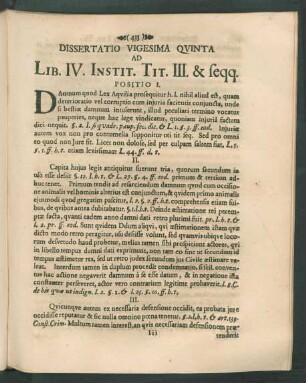 Dissertatio Vigesima Quinta Ad Lib. IV. Instit. Tit. III. & seqq.
