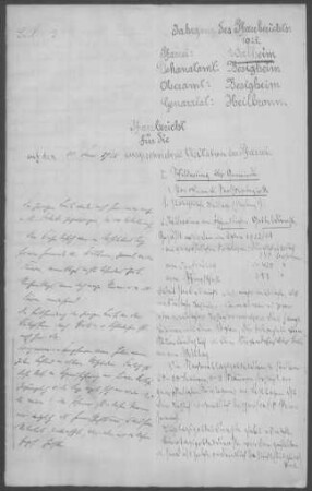 Walheim: Pfarrbericht 1925