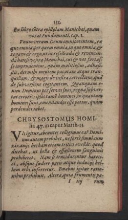 Chrysostomus homilia 47. in caput Matth. 13.