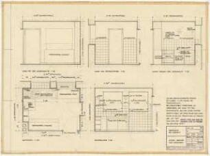 Wohnhaus Jagusch, Karlsruhe Ausführungsplanung: Küche: Grundriss und Wandabwicklung 1:20