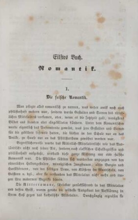 Elftes Buch. Romantik