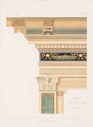 Dekoration des Schießwerder-Saales, Breslau: Details (aus: Architektonisches Skizzenbuch, H. 40, 1859)