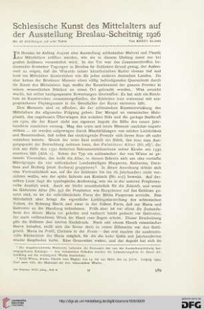 18: Schlesische Kunst des Mittelalters auf der Ausstellung Breslau-Scheitnig 1926