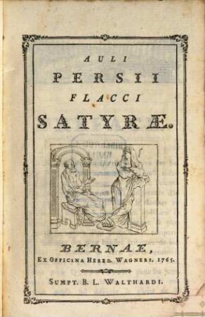 Auli Persii Flacci Satyrae : = Les Satires de Perse