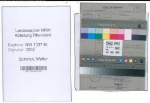 Entnazifizierung Walter Schmidt , geb. 15.10.1899 (Gastwirt)