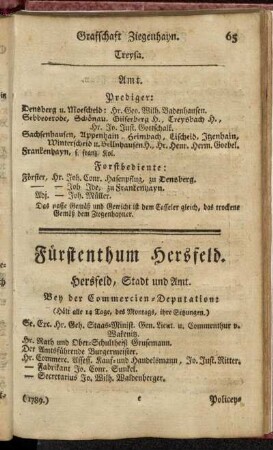 Fürstenthum Hersfeld.