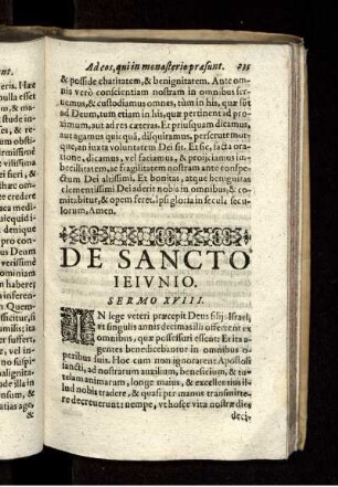 De Sancto Ieiunio. Sermo XVIII.