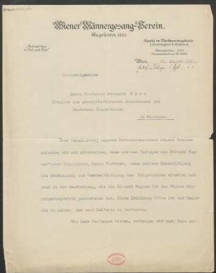 Brief an Adolph Fürstner : 30.08.1911