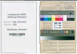 Entnazifizierung Hermann Klockhaus , geb. 21.03.1891 (Friseur)