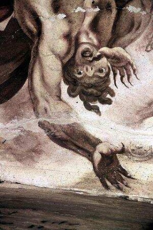 Der auferstandene Christus stürzt Tod und Teufel