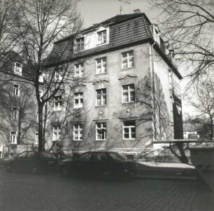 Dresden-Pieschen, Hubertusstraße 70. Wohnhaus (1914, Fassade später). Straßenansicht