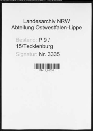Sterberegister Standesamt Tecklenburg