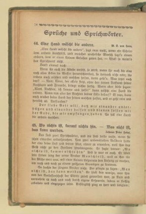 Sprüche und Sprichwörter